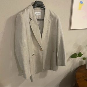 Cream Linen Blazer